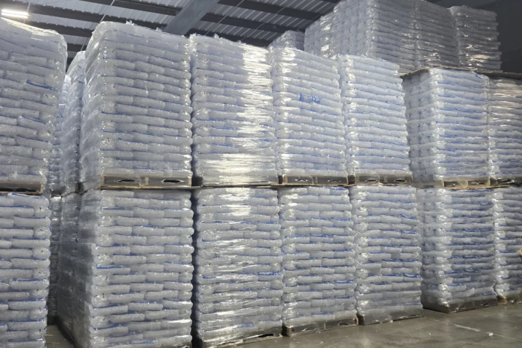 Freezer Full of Pallets of Ice